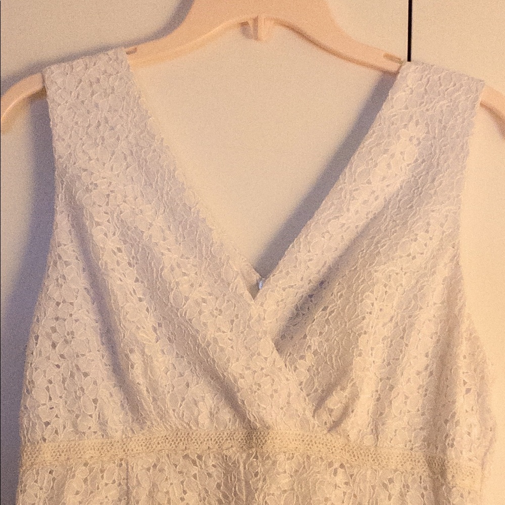 👗 Cotton lace wrap style dress